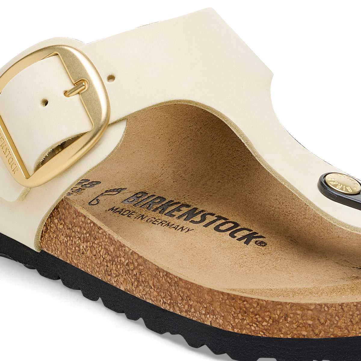 GIZEH BIG BUCKLE NUBUCK LEATHER | ECRU – Mellow Concept