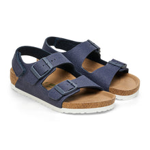 Load image into Gallery viewer, MILANO HL RIVET KIDS TEXTILE | VEGAN CANVAS MIDNIGHT BIRKENSTOCK