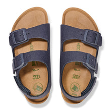Load image into Gallery viewer, MILANO HL RIVET KIDS TEXTILE | VEGAN CANVAS MIDNIGHT BIRKENSTOCK