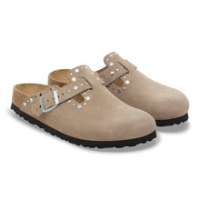 Load image into Gallery viewer, BOSTON | RIVET SUEDE TAUPE (NARROW) BIRKENSTOCK