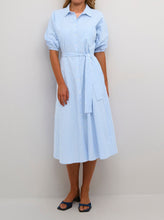 Load image into Gallery viewer, DABRA SHIRT DRESS | CHALK/BLUE STRIPE KAFFE