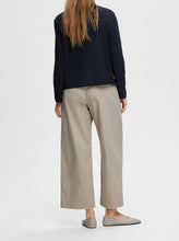 Load image into Gallery viewer, SLFESSENTIAL LS BOXY TEE | DARK SAPPHIRE SELECTED