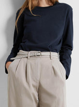 Load image into Gallery viewer, SLFESSENTIAL LS BOXY TEE | DARK SAPPHIRE SELECTED