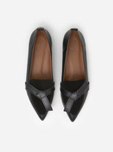 Load image into Gallery viewer, ALLY LEATHER LOAFERS | SUEDE BLACK FLATTERED