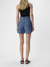 Load image into Gallery viewer, OBJGOLORA LO 2/4 DENIM SHIRT | MEDIUM BLUE DENIM OBJECT