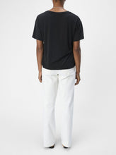Load image into Gallery viewer, OBJANNIE RE S/S V-NECK TOP NOOS | BLACK OBJECT