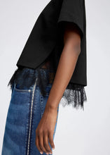 Load image into Gallery viewer, RACH LACE TEE | BLACK MUNTHE