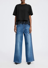 Load image into Gallery viewer, RACH LACE TEE | BLACK MUNTHE