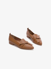 Load image into Gallery viewer, ALLY LEATHER BALLERINES | COGNAC
