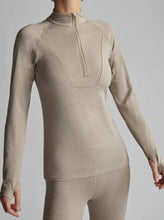 Load image into Gallery viewer, ALWAYS WARM HALF-ZIP BASE LAYER TOP | TAUPE MARL