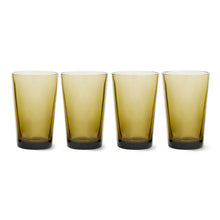 Load image into Gallery viewer, 70'S GLASSWARE TEA GLASSES | MUD BROWN (SET OF 4) HK LIVING