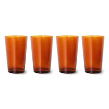 Load image into Gallery viewer, 70'S GLASSWARE TEA GLASSES | AMBER BROWN (SET OF 4) HK LIVING