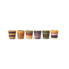 Load image into Gallery viewer, 70'S CERAMIC COFFEE MUGS | VALLEY (SET OF 6) HK LIVING