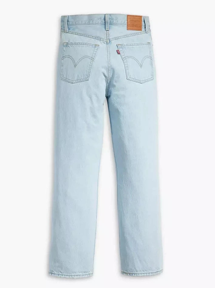 Levi's Ribcage Straight top Ankle Jeans in Light Wash Ojai Shore