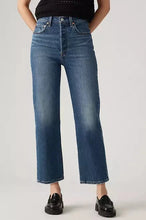 Load image into Gallery viewer, RIBCAGE STRAIGHT ANKLE JEANS | WELL WORN - BLACK (Copie) LEVI'S