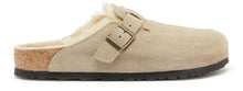Load image into Gallery viewer, BOSTON SHEARLING SUEDE LEATHER | TAUPE BIRKENSTOCK