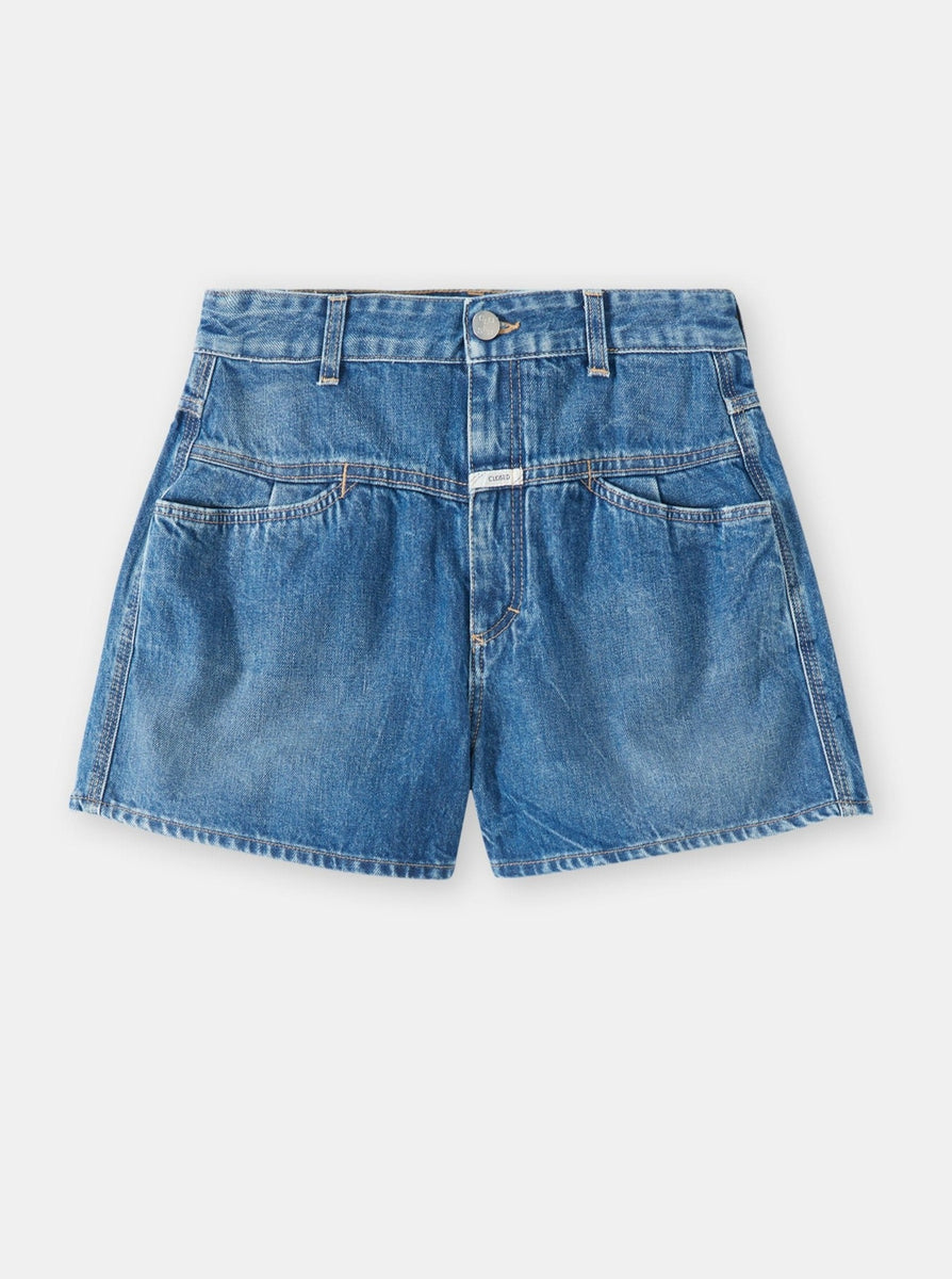 JOCY-X DENIM SHORTS | MID BLUE – Mellow Concept