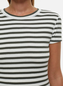 STRIPED T-SHIRT | GREEN WEED CLOSED