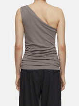 Load image into Gallery viewer, ONE SHOULDER TANK TOP | STROMBOLI GREY CLOSED