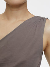 Load image into Gallery viewer, ONE SHOULDER TANK TOP | STROMBOLI GREY CLOSED
