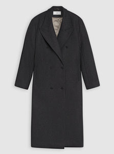 LONG TAILORED WOOL COAT IN CHARCOAL FROM CLOSED 