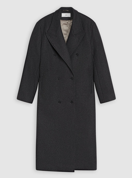 LONG TAILORED WOOL COAT IN CHARCOAL FROM CLOSED 