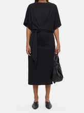 Load image into Gallery viewer, JERSEY WRAP DRESS | BLACK CLOSED