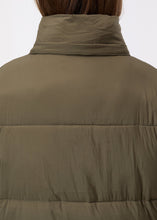 Load image into Gallery viewer, CROPPED PUFFER JACKET | CLOVER GREEN CLOSED