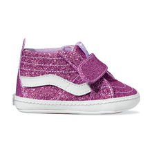 Load image into Gallery viewer, SK8-HI CRIB | GLITTER LILAC VANS