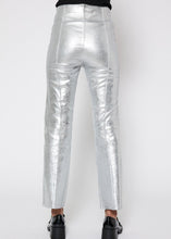 Load image into Gallery viewer, CELIA SILVER PINTUCK LEATHER PANTS | SILVER NORR