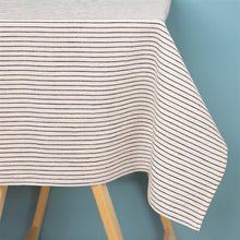 Load image into Gallery viewer, ECO THINSTRIPE TABLECLOTH | WHITE/BLACK | 140X250CM