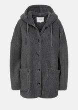 Load image into Gallery viewer, KENJI TEDDY OVERSIZED JACKET | DARK GREY AME