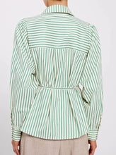 Load image into Gallery viewer, LINNA SHIRT  | BRIGHT GREEN STRIPE NORR