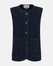 Load image into Gallery viewer, MADISON SLEEVELESS WOOL JACKET | NAVY AME
