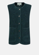 Load image into Gallery viewer, MADISON SLEEVELESS WOOL JACKET | DARK GREEN AME