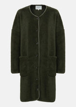 Load image into Gallery viewer, MAHAUT TEDDY OVERSIZED JACKET | DARK GREEN AME