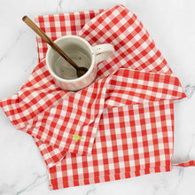 Load image into Gallery viewer, MARIA TOWEL | RED/OFFWHITE AFROART