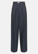 Load image into Gallery viewer, MICHEL PANTS W/ FRONT PLEATS | DARK GREY PINSTRIPED AME