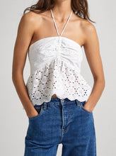 Load image into Gallery viewer, EVANNA EYELET | POPLIN WHITE PEPE JEANS