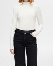 Load image into Gallery viewer, SLFMANJA LS HIGH NECK | SNOW WHITE SELECTED