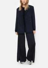 Load image into Gallery viewer, MATTHEW OPEN BACK BLAZER | NAVY STRIPED AME