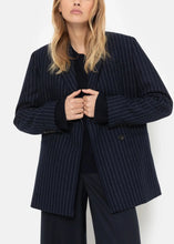 Load image into Gallery viewer, MATTHEW OPEN BACK BLAZER | NAVY STRIPED AME