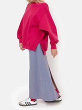 Load image into Gallery viewer, ULLA COTTON OVERSIZED SWEAT | BRIGHT PINK AME
