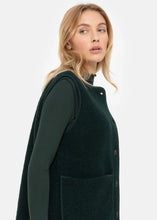 Load image into Gallery viewer, MADISON SLEEVELESS WOOL JACKET | DARK GREEN AME