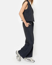 Load image into Gallery viewer, MICHEL PANTS W/ FRONT PLEATS | DARK GREY PINSTRIPED AME