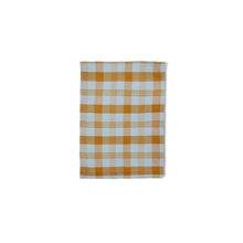 Load image into Gallery viewer, VIDA CHECK TEA TOWEL | AMBER/BLUES