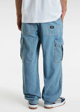 Load image into Gallery viewer, CARGO LOOSE DENIM PANT | STONEWASH / BLUE VANS
