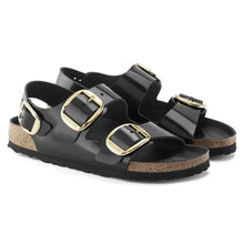 Load image into Gallery viewer, MILANO BIG BUCKLE NATURAL LEATHER PATENT | HIGH SHINE BLACK (NARROW) (Copie) BIRKENSTOCK