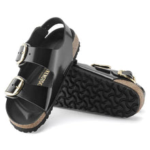 Load image into Gallery viewer, MILANO BIG BUCKLE NATURAL LEATHER PATENT | HIGH SHINE BLACK (NARROW) (Copie) BIRKENSTOCK