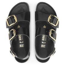 Load image into Gallery viewer, MILANO BIG BUCKLE NATURAL LEATHER PATENT | HIGH SHINE BLACK (NARROW) (Copie) BIRKENSTOCK